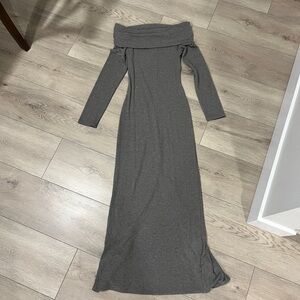 Wild Fable Gray Long Sleeve Maxi Dress